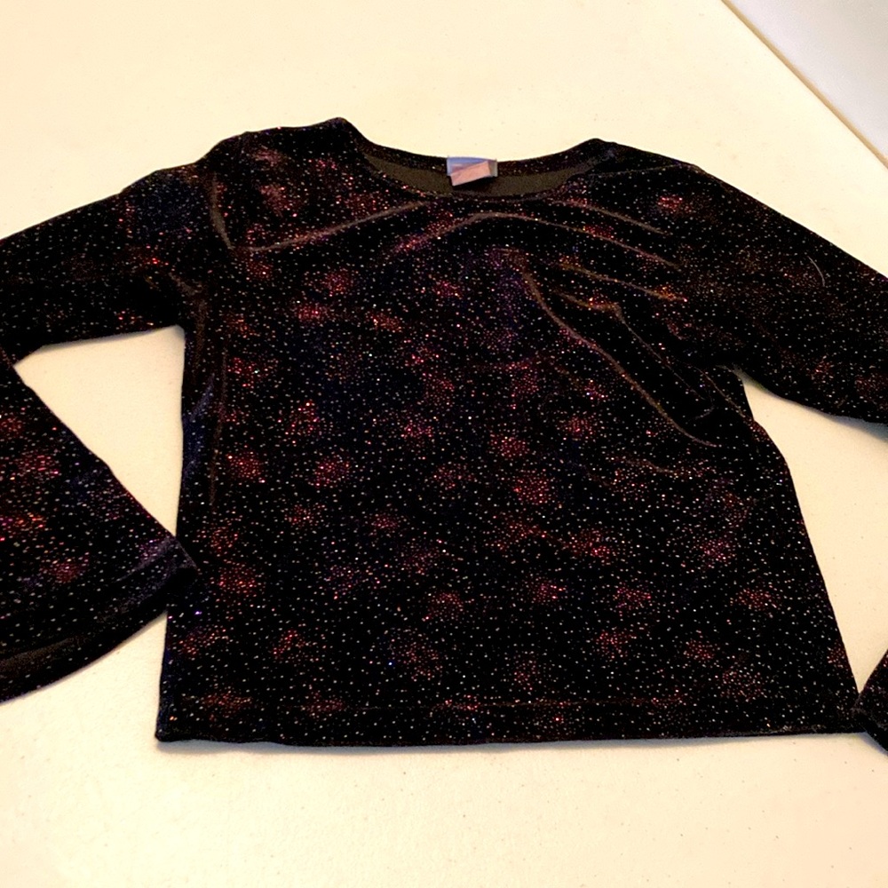 Girls Holiday Velour Top